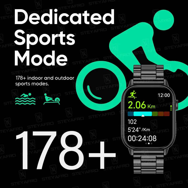 Neue Smartwatch mit integriertem GPS-Kompass, 2,01 Zoll HD-Display, 420-mAh-Akku, AI-Sprachassistent, 178+ Sport für XIAOMI Watch iOS Android