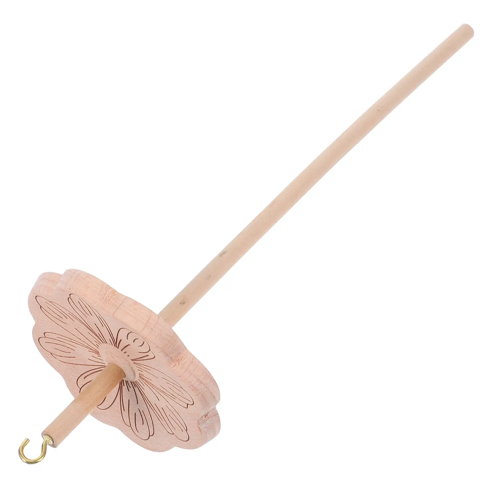 Wooden Yarn Spinning Wheel Part Hardwood Drop Spindle Top Thread Spinning Wheel Smooth Yarn Production Wool Spinner view 3