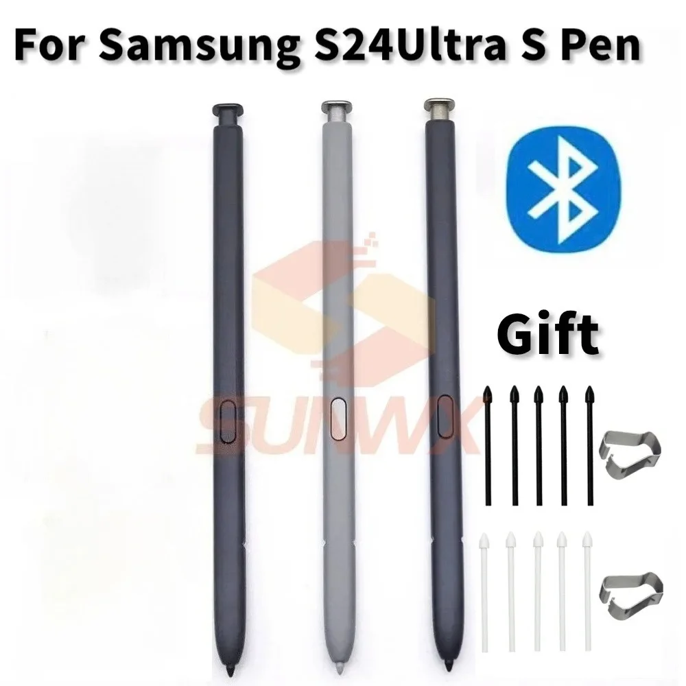 Stylus For Samsung Galaxy S24 Ultra SM-928B/W/U Touch Screen Stylus S Pen Pencil With Bluetooth Function Support Air Command