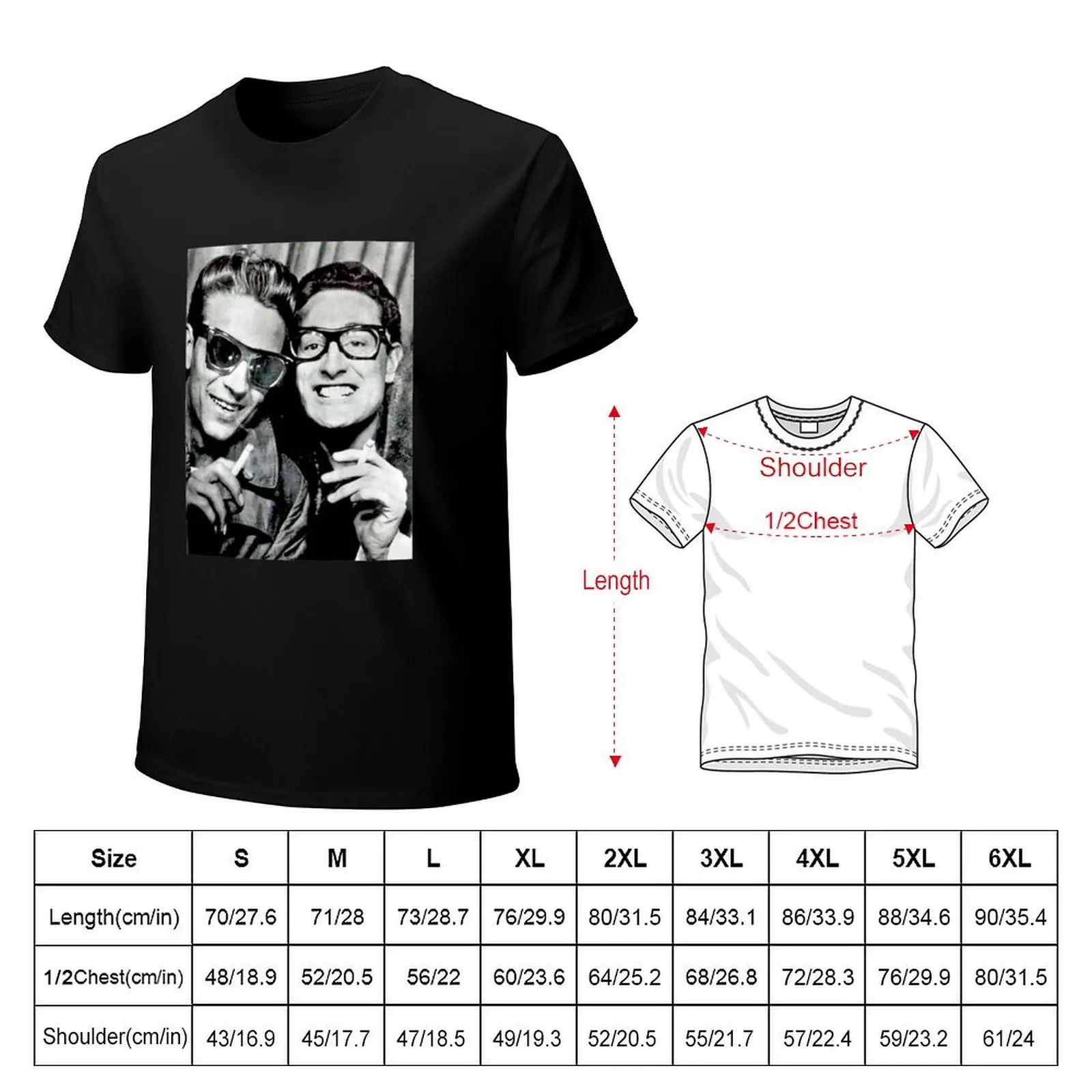 Buddy Holly T-Shirt Casual Trendy Short Sleeve T-Shirt