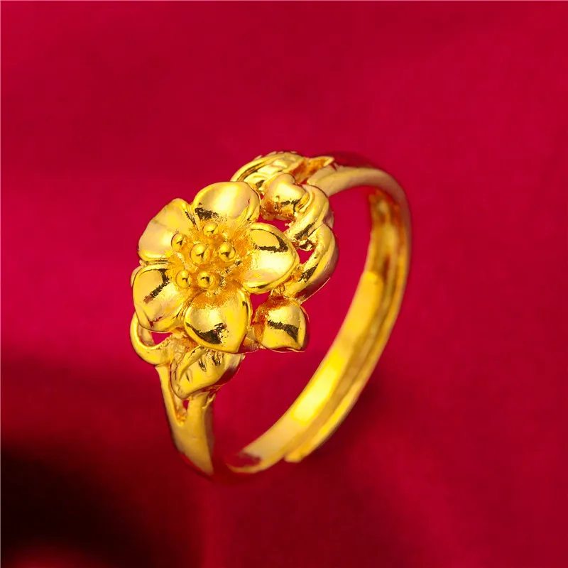 ANIID Äthiopien Dubai Blume Gold Farbe Arabische Ringe Resizable Für Frauen Hochzeit Schmuck Afrikanische Party Geschenk Nigerianischen Schmuck – Detail 11