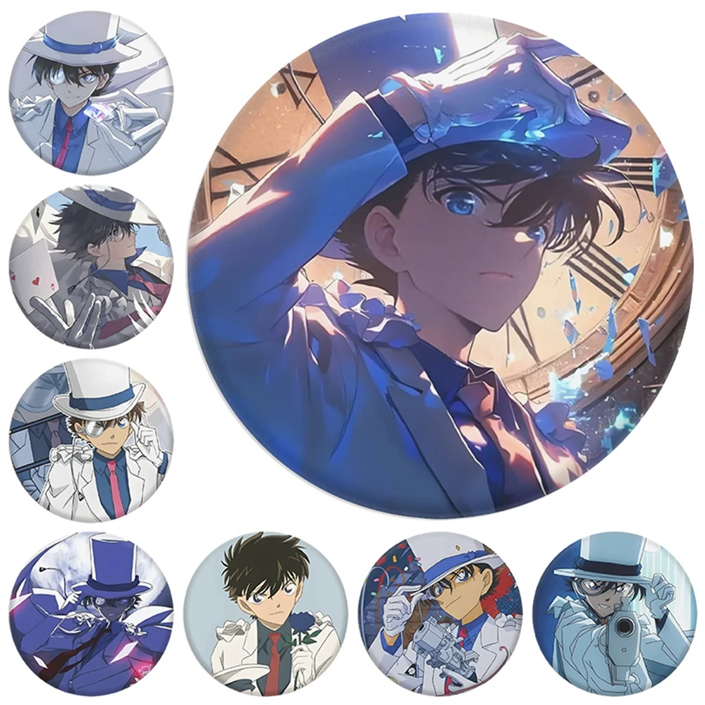 58mm Anime  Detective Conan Kuroba Touichi Cosplay COSTUME Badge Pin SPTE Tinplate Brooch Prop Gift Goods