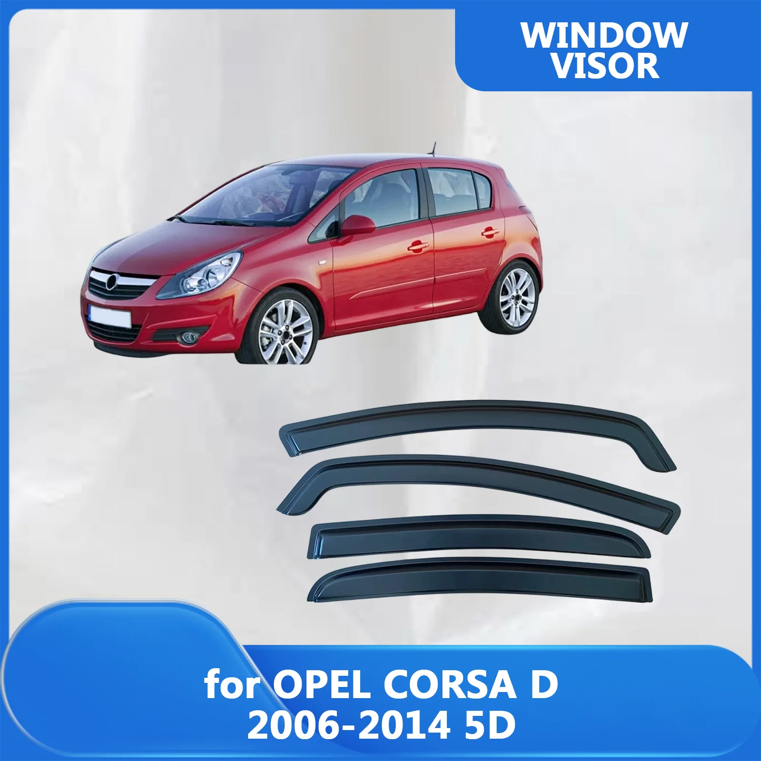 

Window Visor for OPEL CORSA D 2006-2014 5-Door Wind Deflectors Rain Guards Door Visor Vent Shades Ventvisor Exterior Parts