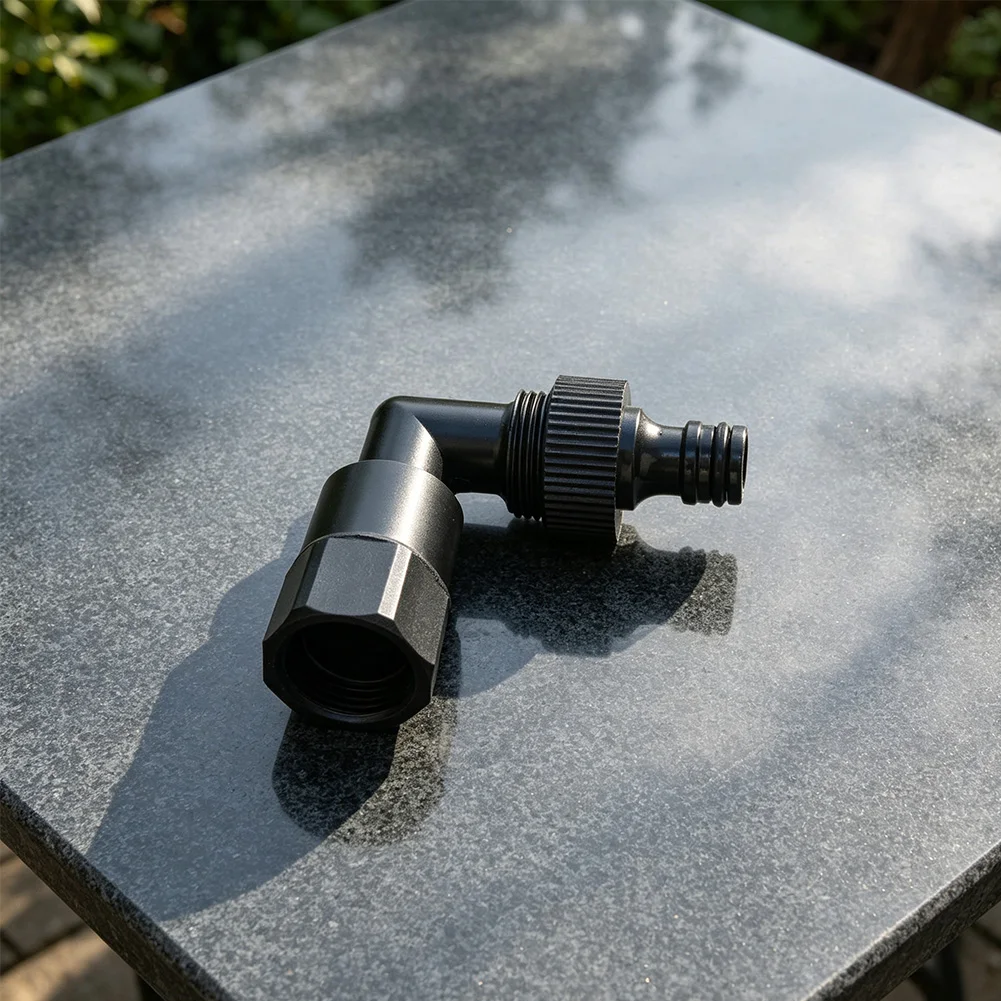 Water Pipe Elbow Joint with 12 inch Female Thread Inlet and Quick Connect Male Outlet Compatible with UK Standard Hose Couplings