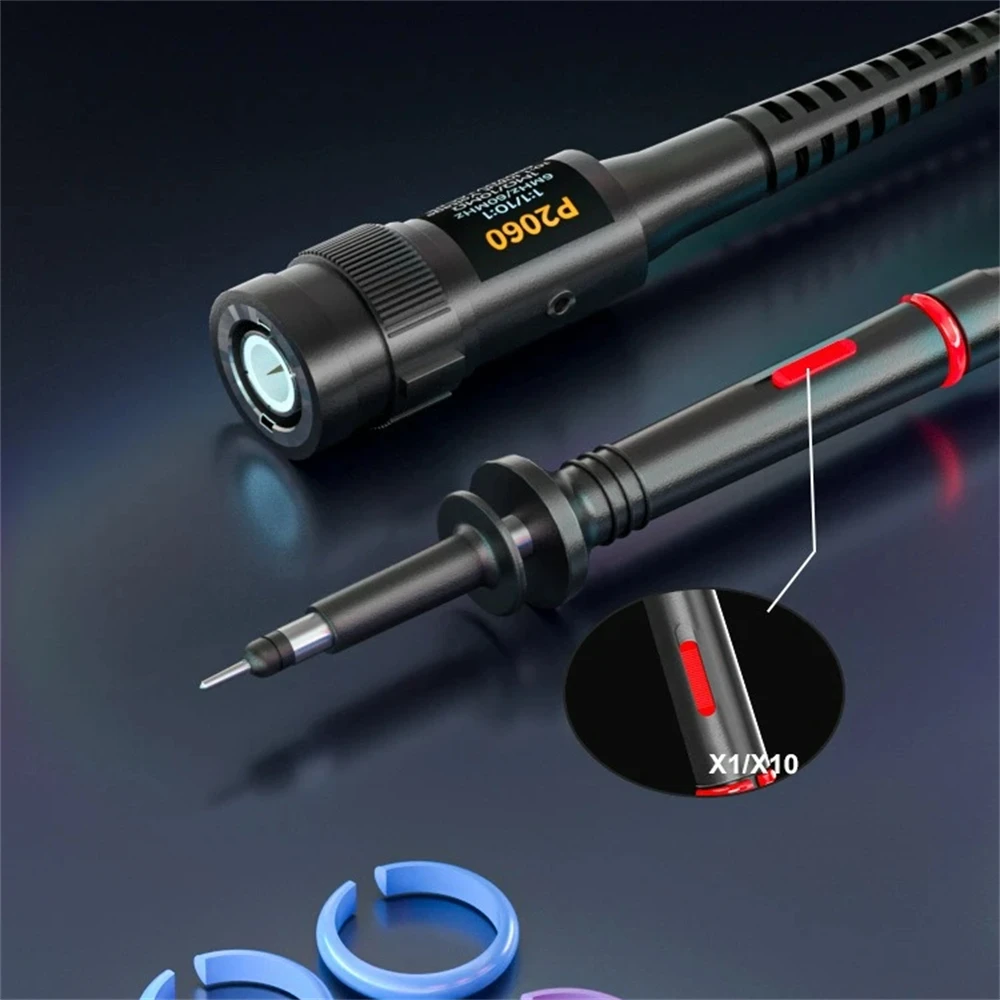 Cleqee P2000 Series DC-100MHz~200MHz Oscilloscope Probe For Tektronix HP X1/X10 P2100 P2200 BNC Test Lead kit