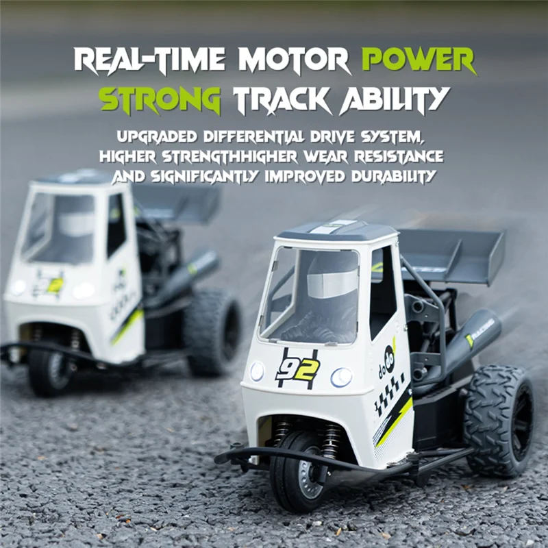 Rc Car Motor Tricycle 2.4G SERVO Remote Control Light and Sound Spray High Speed Emulation Motorcycles Kids