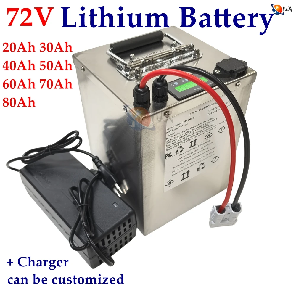 YNX 72V 20AH 30AH 40Ah 50AH 60AH 70AH 80Ah Lithium -ion battery with BMS for motorcycle electric car pedal energy golf cart