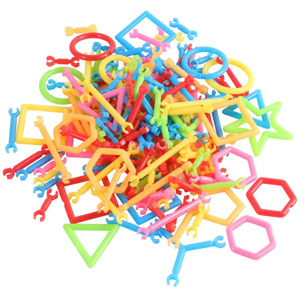 

1Set Educational Construction Engineering Puzzle Set Plastic Assembling Building Bars for Kids Preschool Hand Eye Coordination