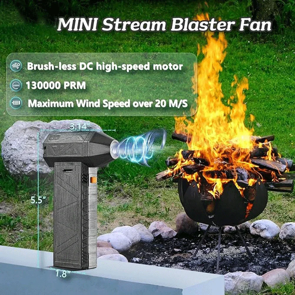 Multi Functionele Toepassingen Borstelloze Motor Rpm Turbo Blower Jet Ventilator Oplaadbare Specificatie Beste Efficiëntie