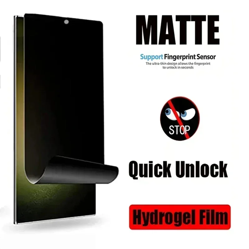 2 قطعة المضادة للوهج هيدروجيل فيلم حامي الشاشة لسامسونج غالاكسي S23 S22 S21 S20 S24 الترا FE لسامسونج غالاكسي نوت 20 10 فيلم #4