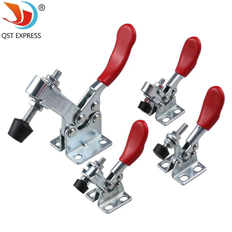 GH201 Horizontal Toggle Clamp Clamping Device Adjustable Fixing Clamp for Woodworking Welding and Workbench Holding