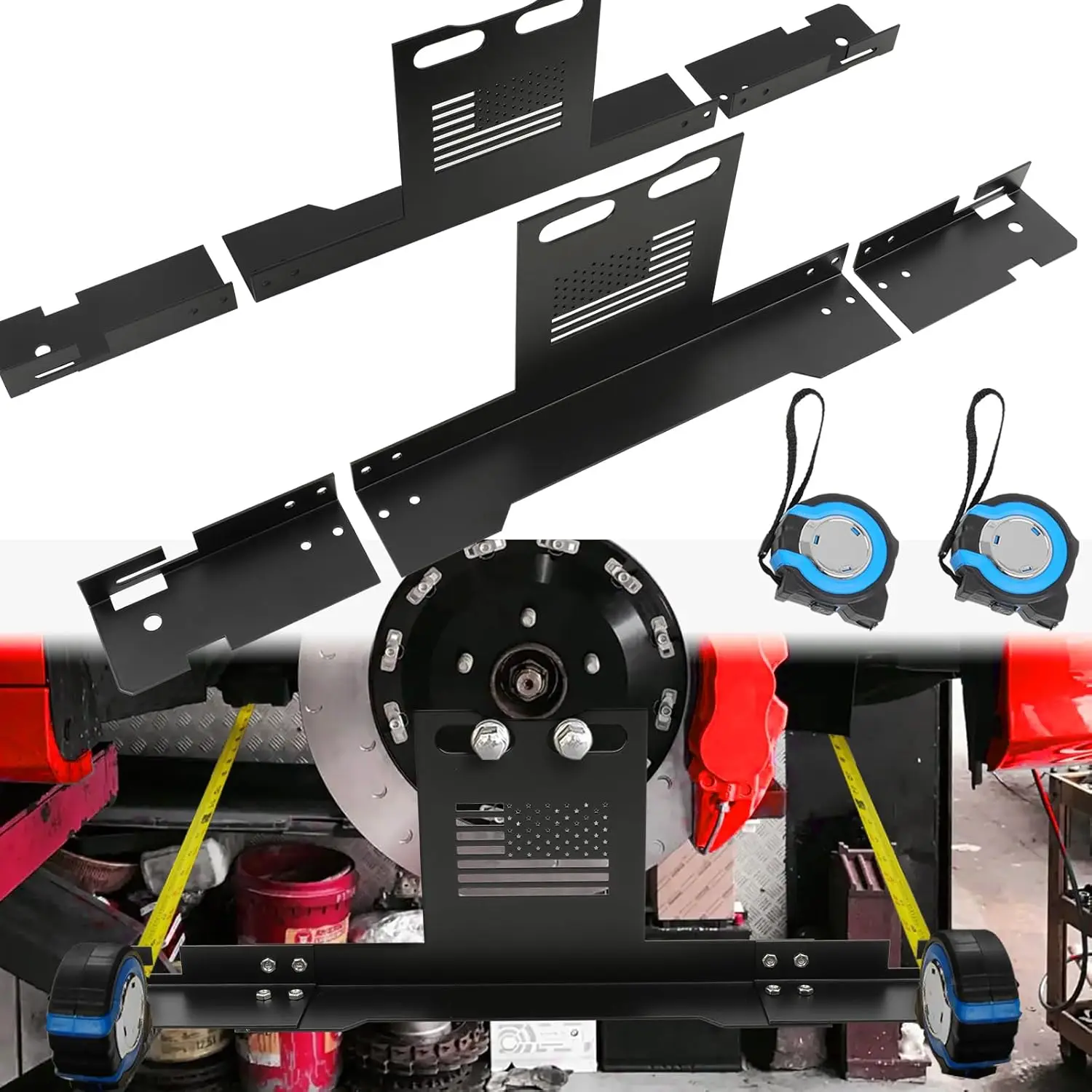 2PCS Wheel Alignment Tool Automotive Car Wheel Alignment Tool Kit No Caliper Removal Front End Alignment Tool For Cars