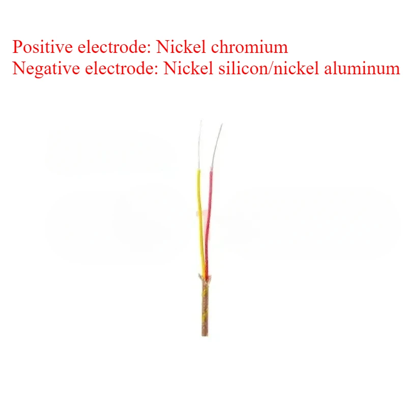 GG-K-30 K type thermocouple wire 1m, high temperature compensation wire temperature measurement wire glass fiber