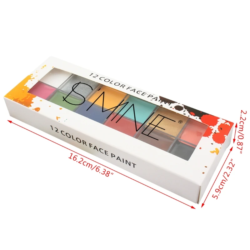 12 Màu Mặt Vẽ Cơ Thể Nghệ Thuật Không Độc Hại An Toàn Sơn Dầu Halloween Áo Lạ Mắt Vẻ Đẹp Dụng Cụ Trang Điểm