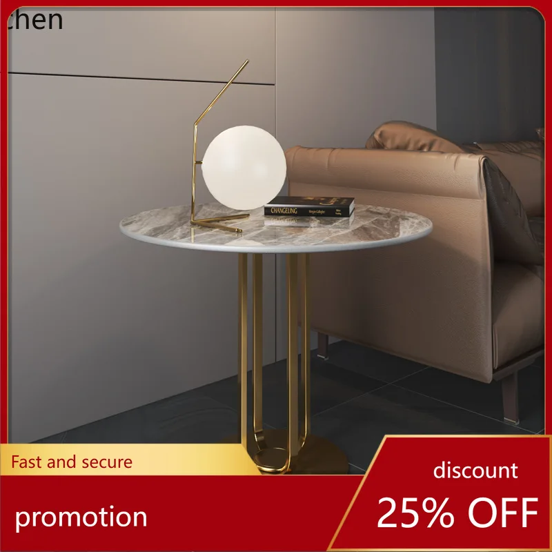 HYS Slab Side Table Modern Sofa Side Cabinet Living Room Balcony Marble Corner Table