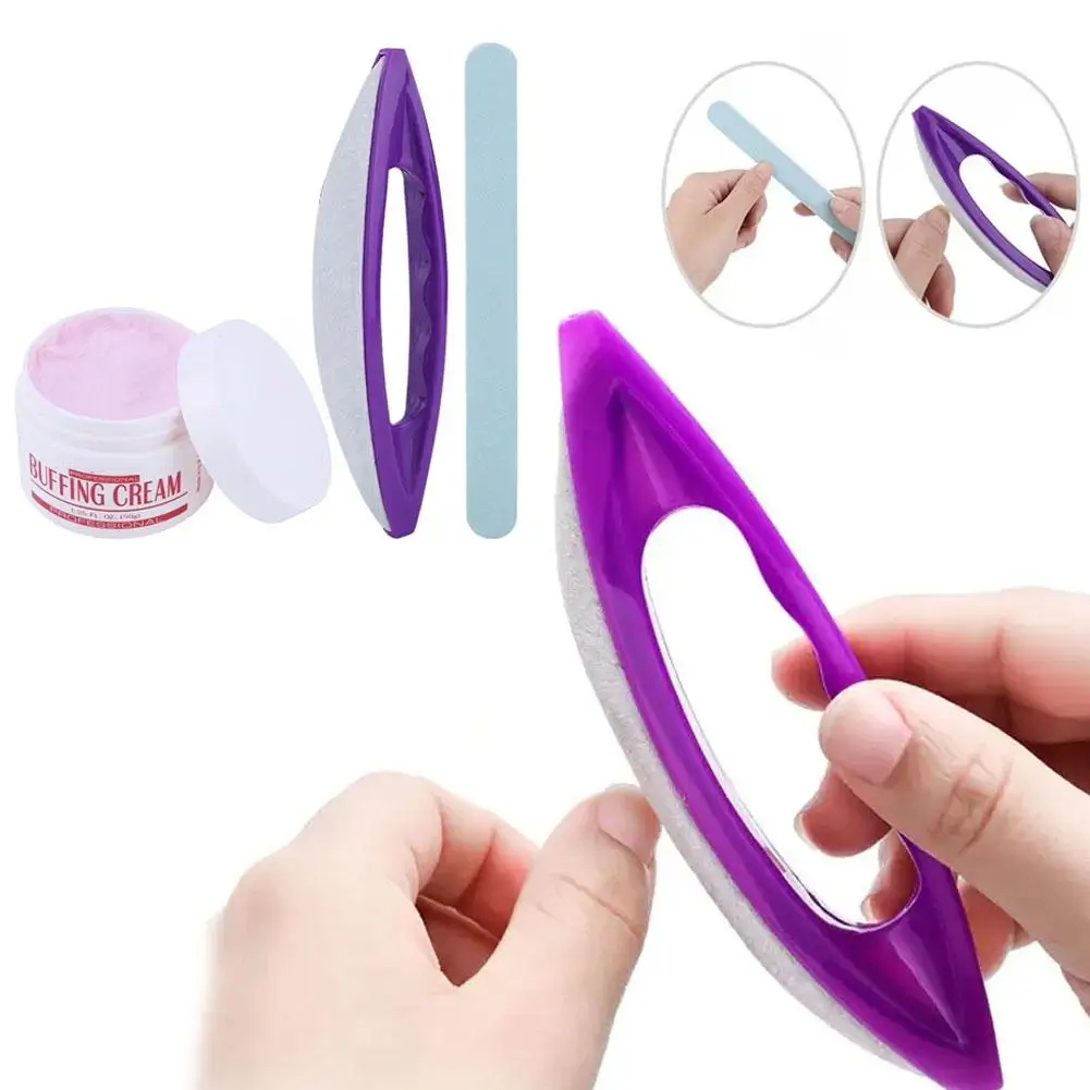 Nail Buffer Polijsten Waxen Bestand Polish Tool Gemaakt Van Het Schapenleer Voor Nail Art Buffing Manicure Nailfile Gereedschap R9Q2