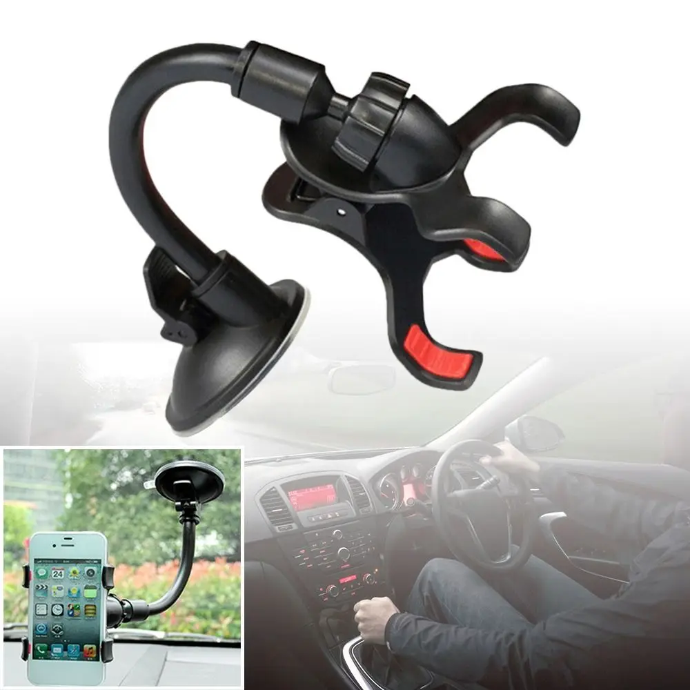 

Powerful Suction Cup Stand 360° Rotation Mobile Phone Holder In Car Phone Holder Bracket CellPhone Clip
