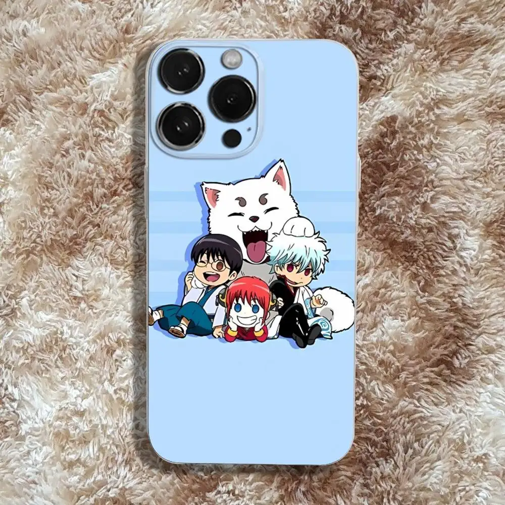S-Sakata Gintama Gintoki Phone Case For iPhone 17,16,15,14,13,12,11 Pro,Max,Plus,X,XS,XR,SE4,E Mini Transparent Soft Cover