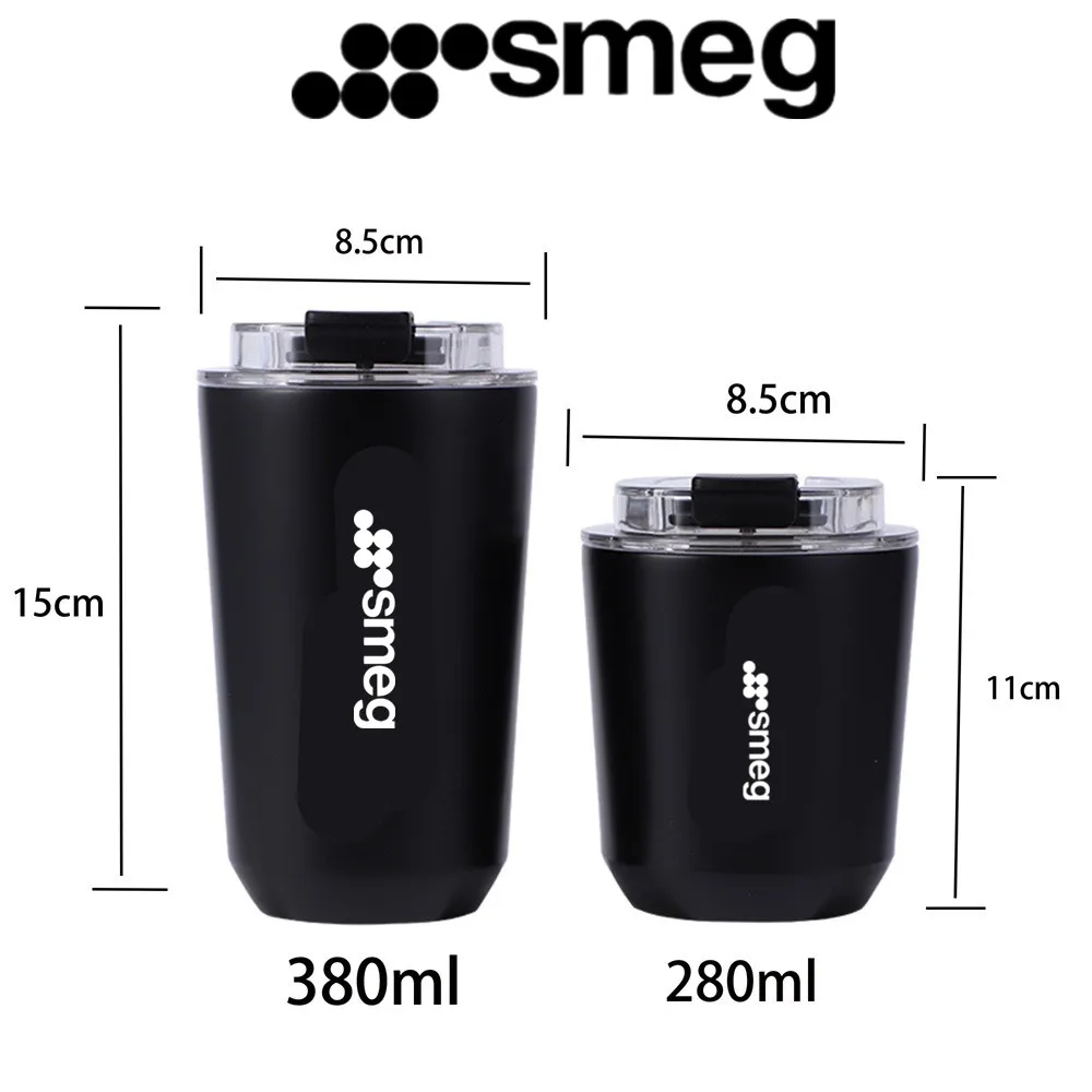 1PCS SMEG travel cup thermos coffee cup thermos water bottle travel stainless steel car vacuum thermos 280ml-380ml