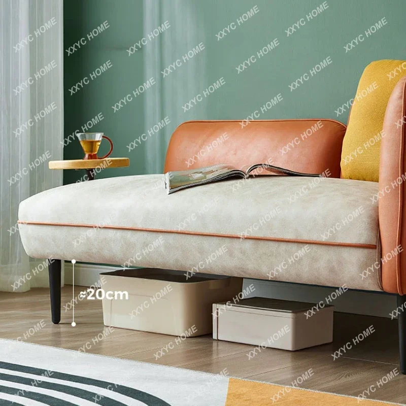 

Nordic Small Apartment Living Room Double Fabric sofa bed furniture living room minimalist sofa set living room furniture