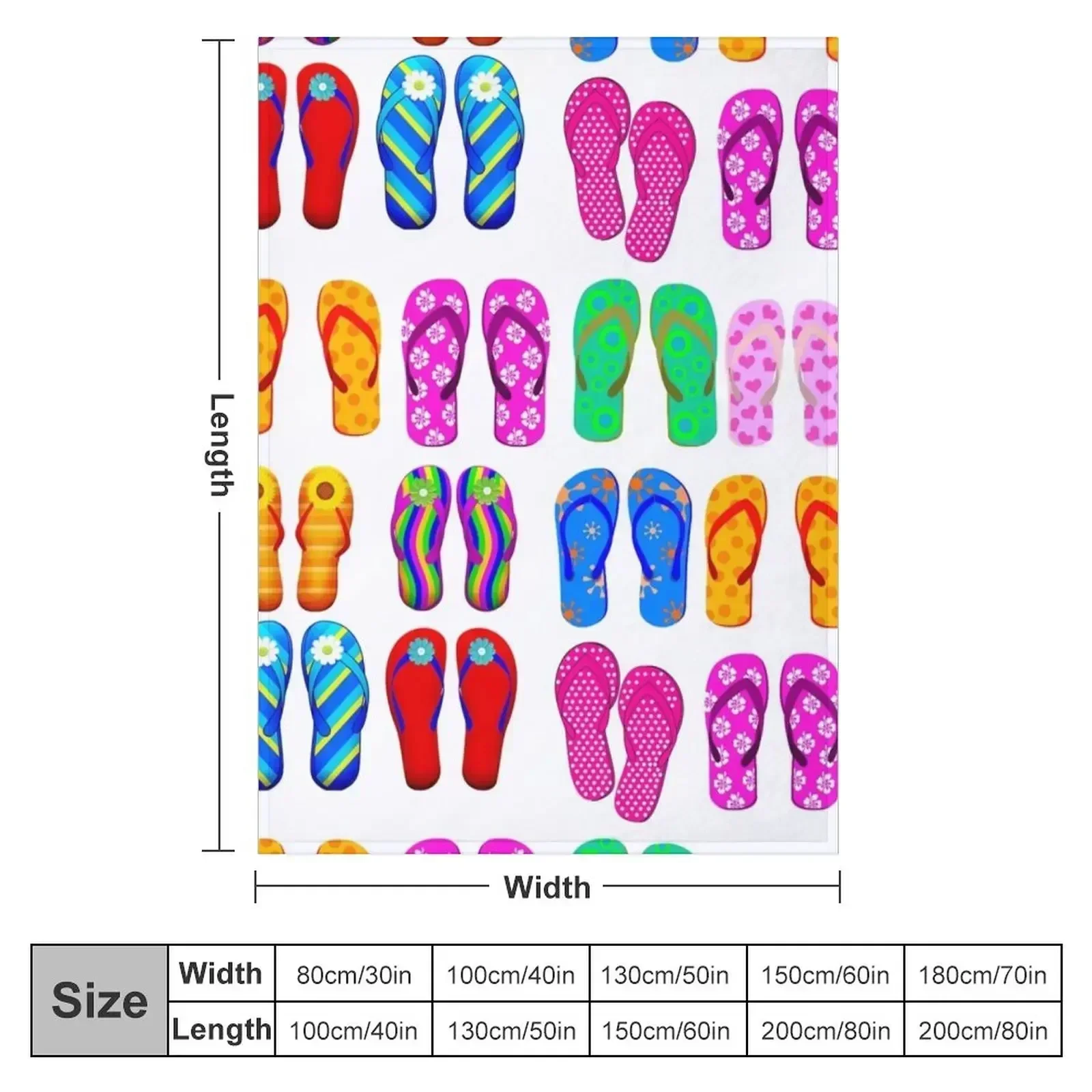 Summer Flip-flops Throw Blanket Summer funny gift Blankets