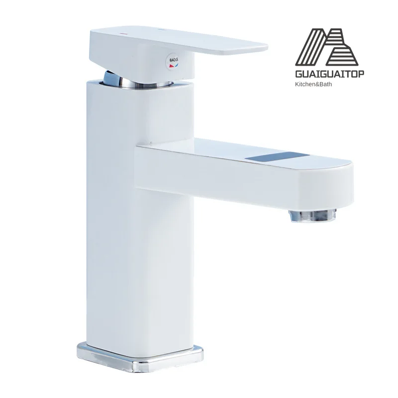 Bathroom Washbasin Digital Display Temperature Control Faucet Wash Face Faucet Dual Connection Water Cold and Hot Faucet