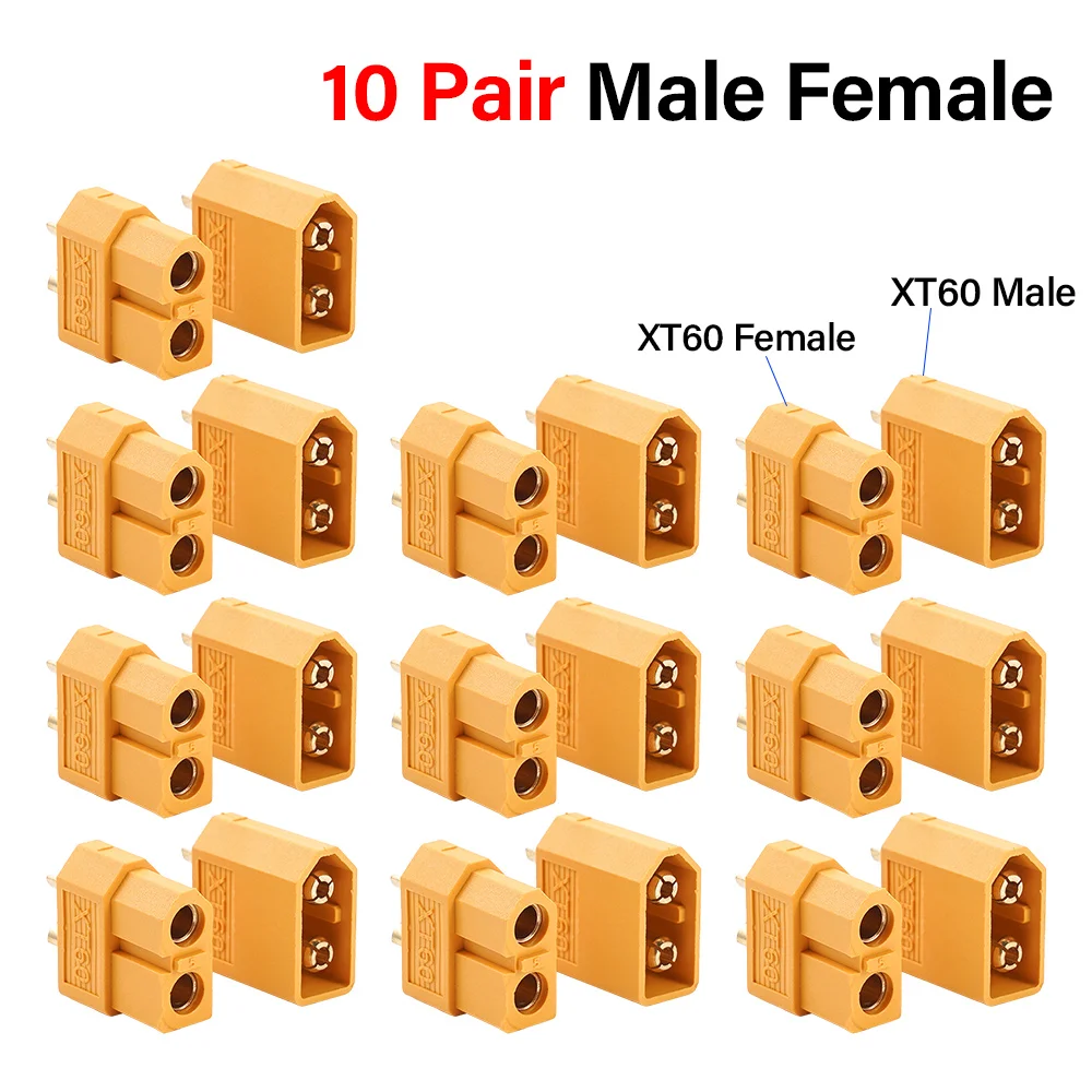 High Quality Xt60 Male Female Bullet Connectors Plugs for Rc Lipo Battery Drone Airplane and Motor Accessories