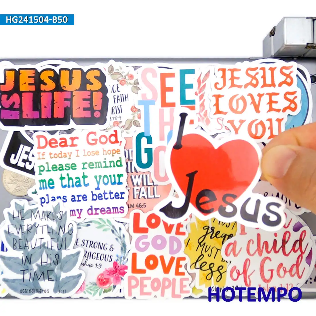 

20/30/50Pieces God Positive Words Love Jesus Faith Style Stickers for Phone Scrapbook Luggage Bike Car Motorcycle Laptop Sticker