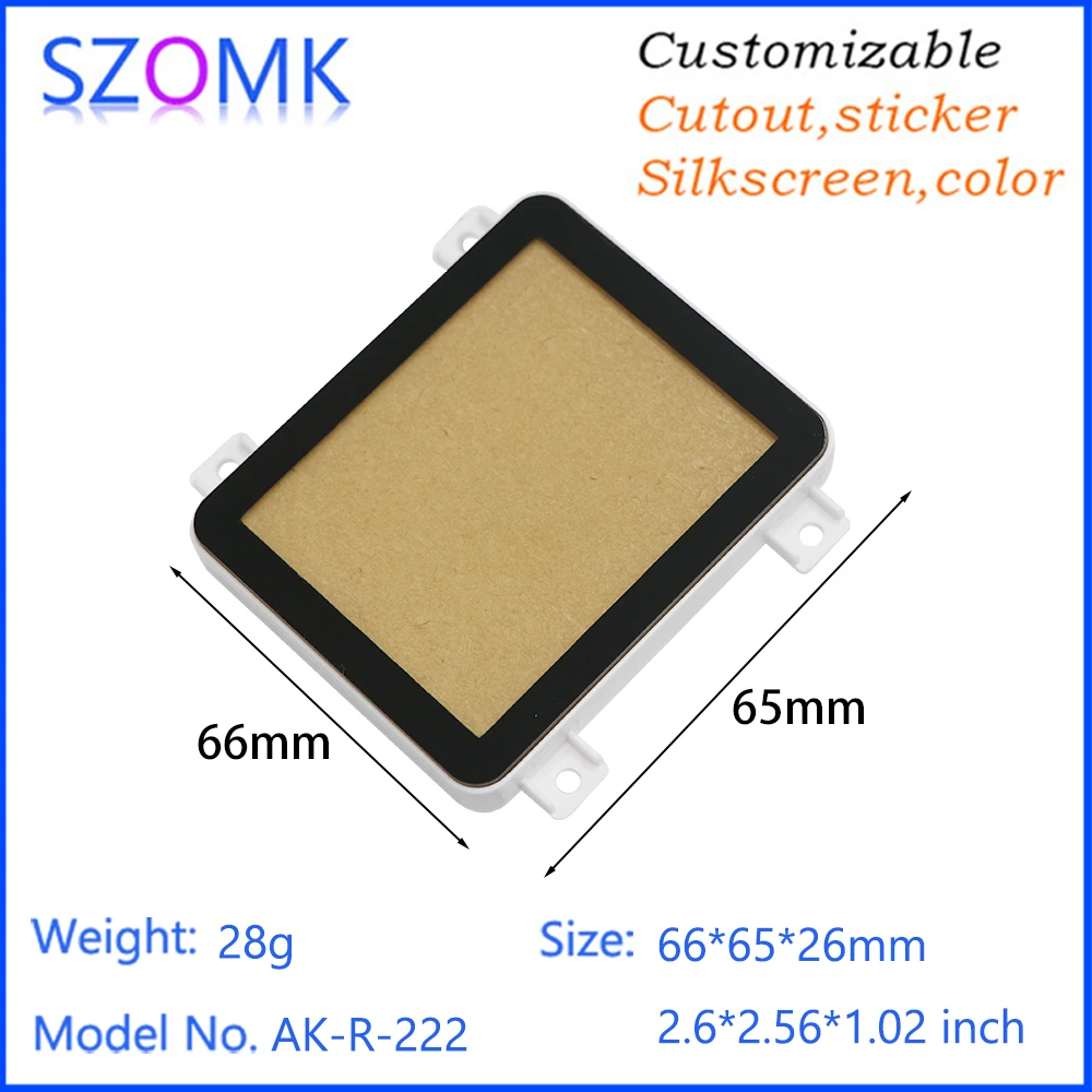 Szomk 66*65*30mm quadro de exibição projetos habitação gabinete elétrico abs lente acrílica cartão de digitalização embalagem electra caixa de parede