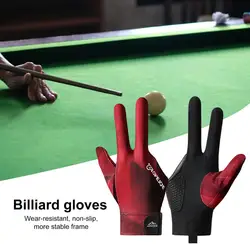 Professional 3 Fingers Billiards Gloves Enhanced Grip Left Right Hand Table Tennis Gloves Anti-slip Breathable Snooker Gloves