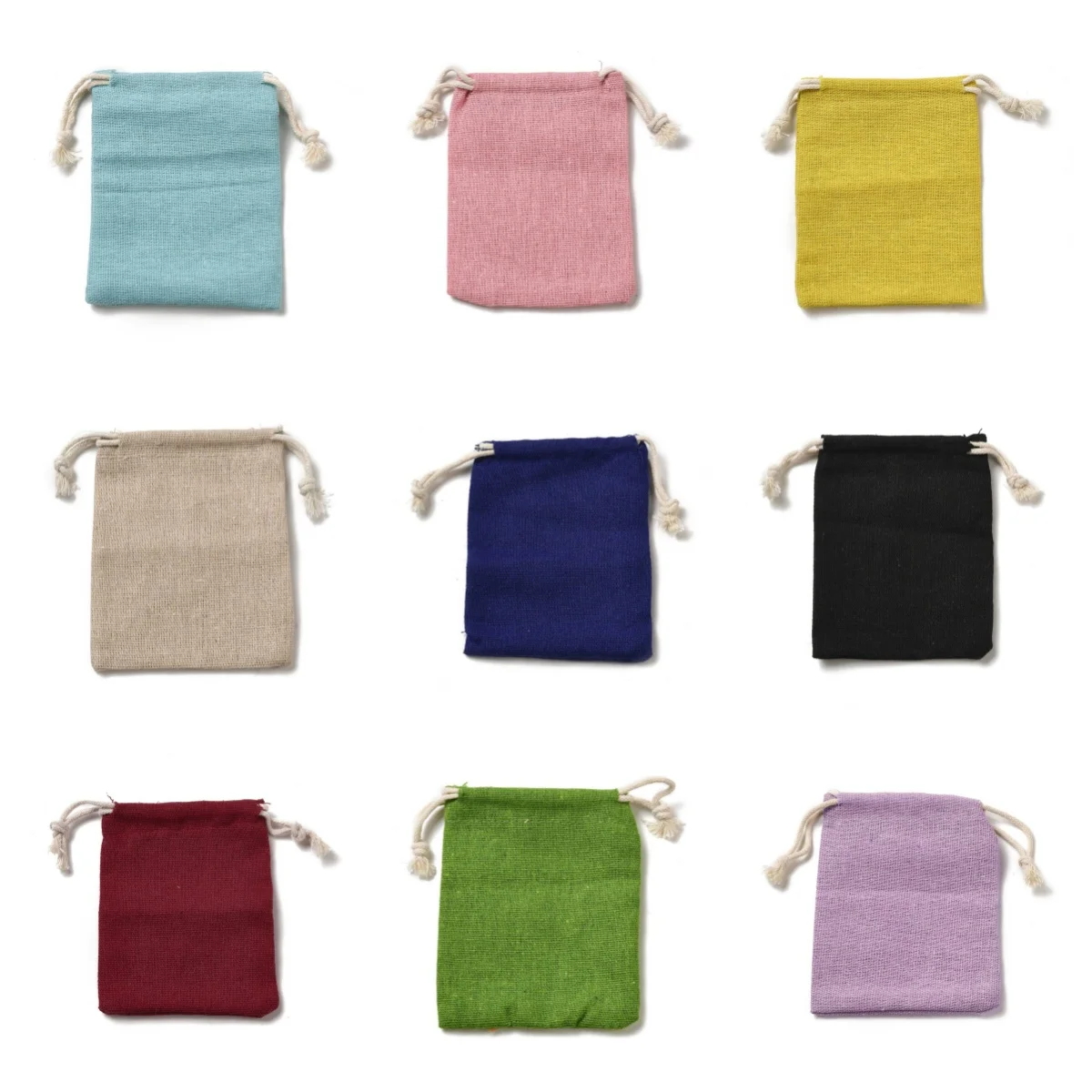 

40 шт., тканевые упаковочные пакеты, многоразовая сумка для хранения на шнурке, хлопково-льняная подарочная упаковка, сумка для конфет, ювелирных изделий, сумка