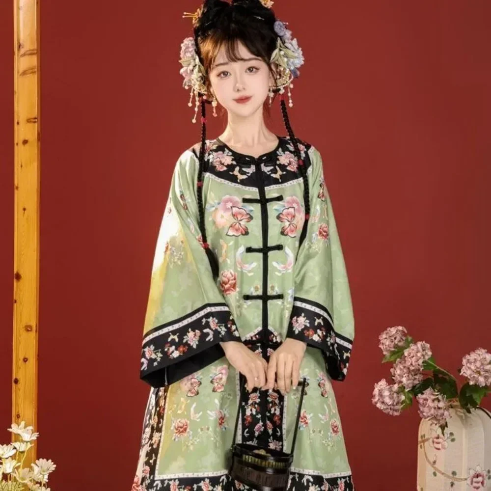 Traditional Chinese Clothing Women Clothes Ethnic Style Vintage Qipao Top Horse Face Skirt 2 Piece Set Cosplay Hanfu Suit Dress - Image 6