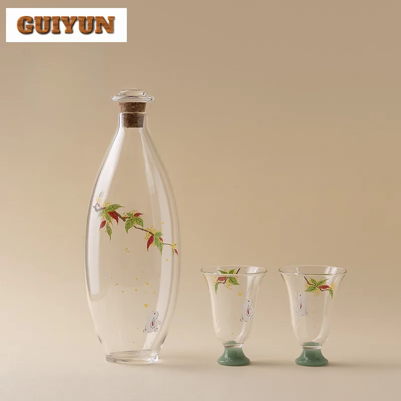 

Osmanthus High Borosilicate Heat-resistant Glass Cold Soaking Bottle Creative Wine Bottle Maker Nordic Condenser Wine Utensil