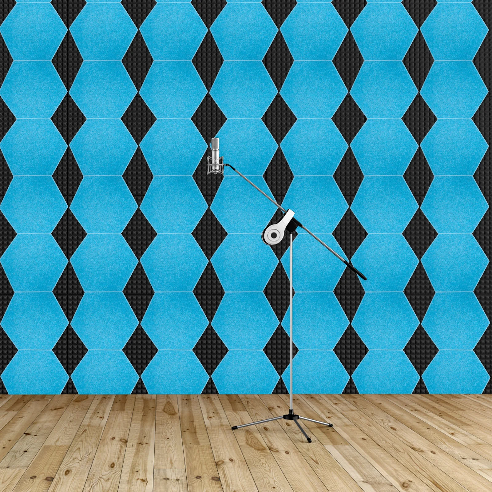 

5 pcs Sound Absorbing Board Polyester Fiber Acoustic Panel For Studio Wall Noise Reduction Insulation Material