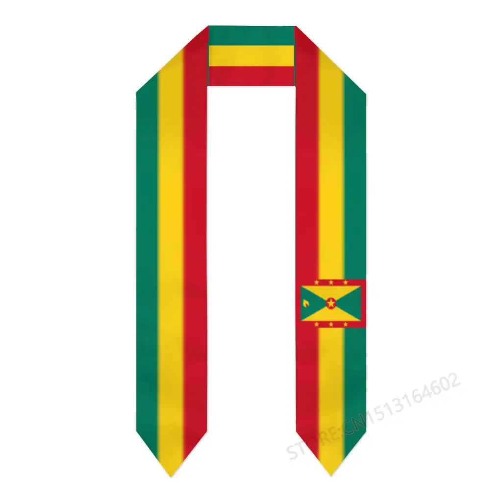 Custom Name Or Logo Grenada Flag Scarf Graduation Stole Sash International Study Abroad Class of 2023 Shawl