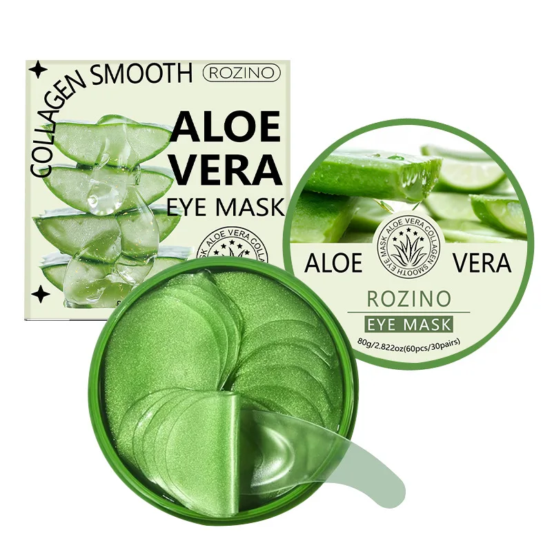 80G aloe vera eye mask 60 tablets moisturizing caring around the eyes fading eye lines improving eye bags Skincare