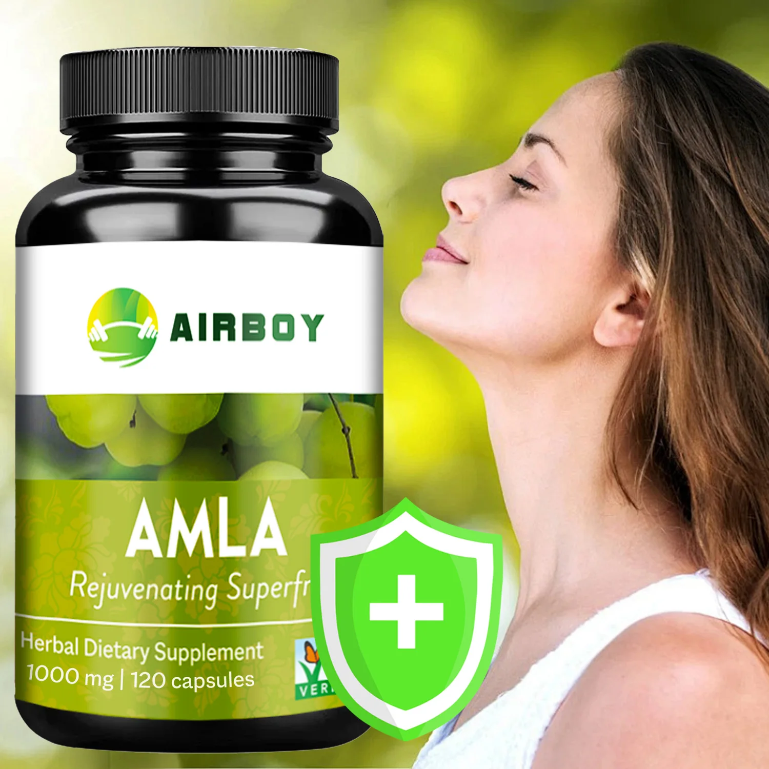 

Organic Amla Capsules - Antioxidant, Supports Immune Function, Promotes Heart Health, Absorption, Boosts Energy and Vitality