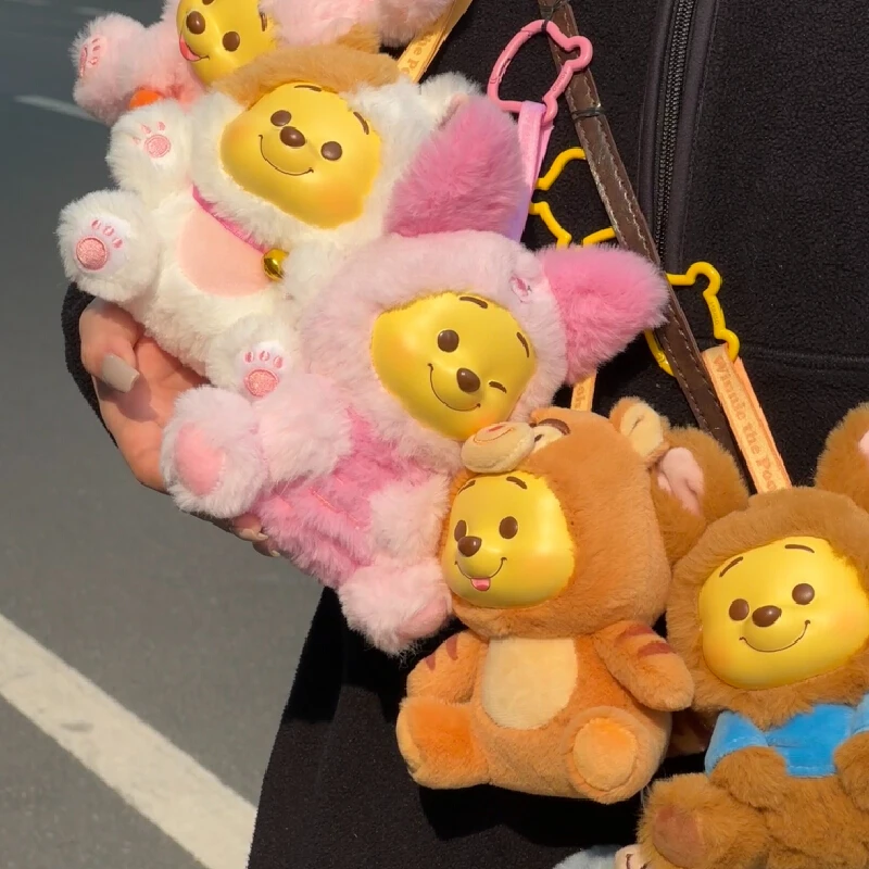 ويني ذا بوه المشاغب سلسلة الحفلات صندوق أعمى قطيفة لطيف عروسة كارتون قلادة الإبداعية سطح المكتب الديكور صندوق مفاجأة هدية