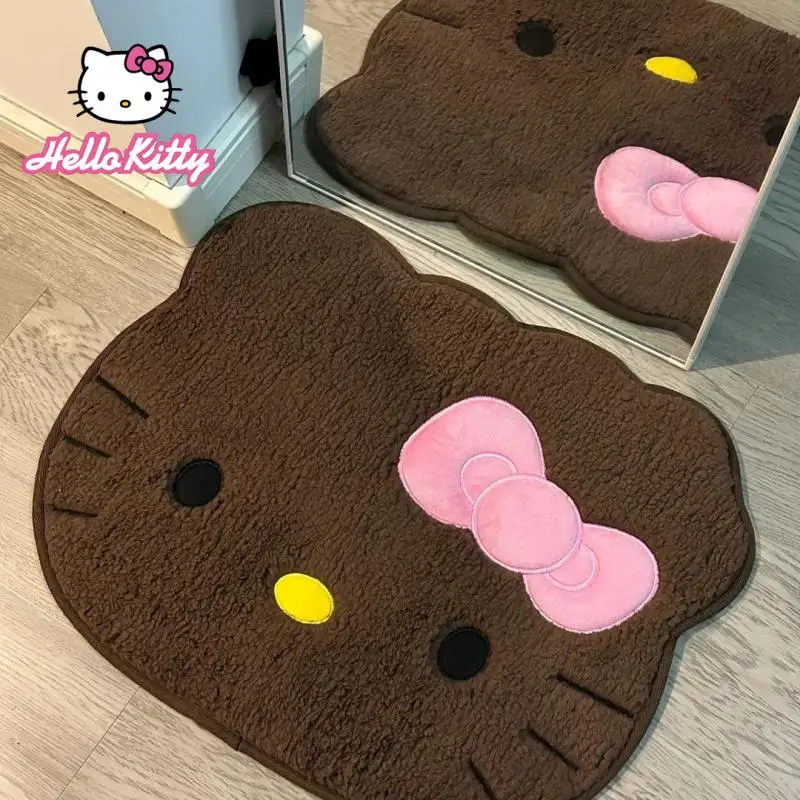 40-50Cm Hello Kitty Cartoon Floor Mat Cat Floor Mat Bathroom Absorbent and Non Slip Small Mat Carpet Beautiful Room Decoration