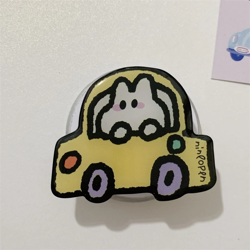 Coreano bonito dos desenhos animados para magsafe telefone magnético griptok aperto tok suporte para iphone 15 dobrável caso de carregamento sem fio titular anel