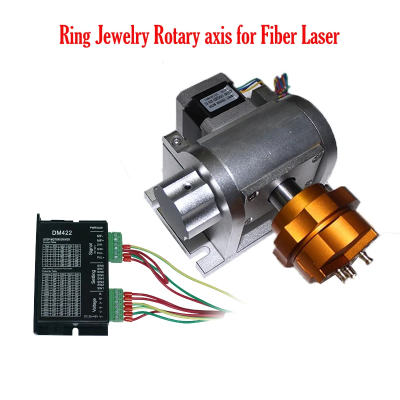 

CNC Parts Ring Jewelry Rotary Axis for Fiber Laser Nameplate Marking Machine 20w 30w 50w with Drive Board Free Shipping