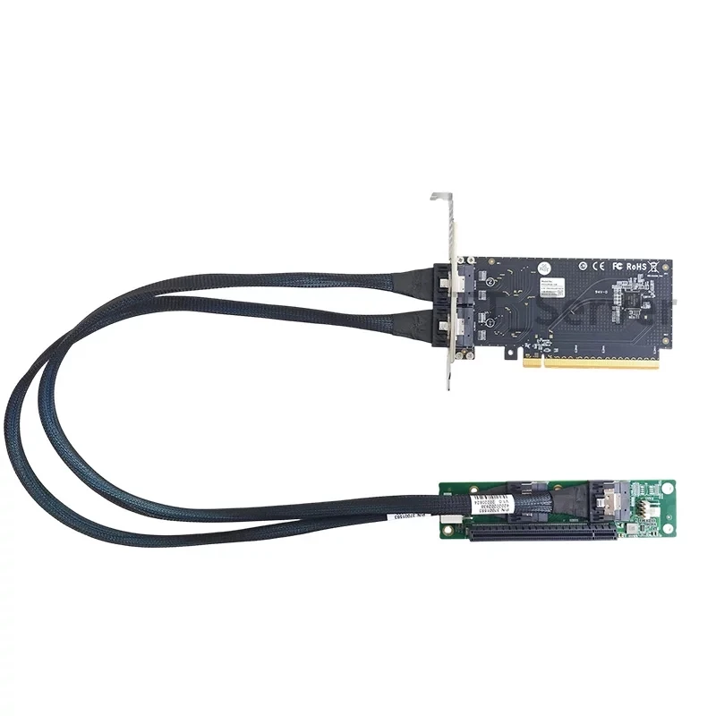 PCIE 4.0 X16 To SlimSAS SFF-8654 8i 74P Adapter Card High