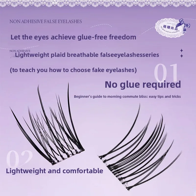 Nessuna colla necessaria Ciglia finte Ciglia inferiori Ciglia sottili per occhi di gatto Voluminose Soffici aspetto naturale Indossare quotidianamente Facile da applicare