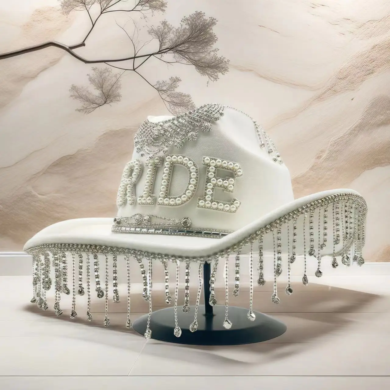 

Белый свадебный костюм HongLuan, шляпа для взрослых, ковбойские шляпы со стразами для женщин, ковбойские аксессуары для косплея и кепка в стиле пастушки