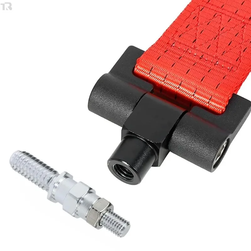 العالمي مقطورة حلقة سحب هوك حزام لتويوتا هوندا نيسان BMW E46/E30/E32/E36/E90/E91 سيارات الثقيلة سحب الملحقات #5