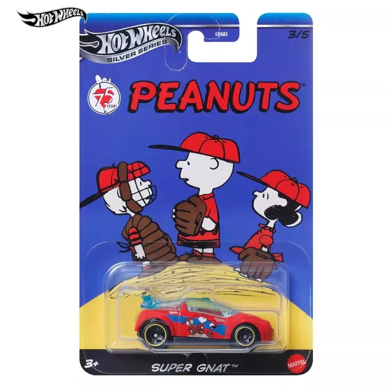 Hot Wheels Sliver Series Co-band Peanuts Snoopy modelo de coche 1/64 Volkswagen Beetle 1985 Honda Cx-r coches modelo niño colección regalo