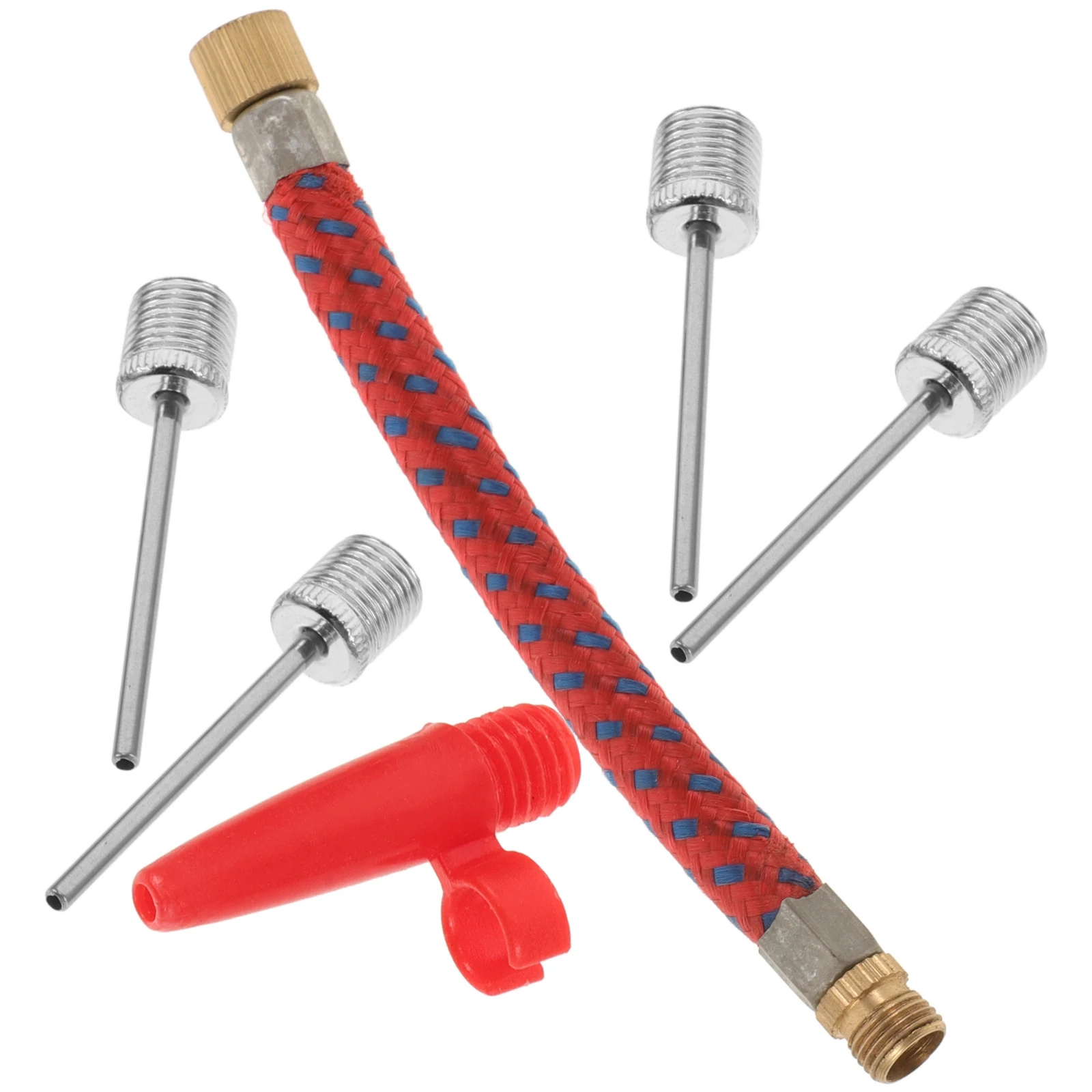 

1Set Computer Pump Adapter Tool Needle Valve Connector for Ball Air Bed Bicycle Tire Inflation Extension Tube Bike Pump Adaptor