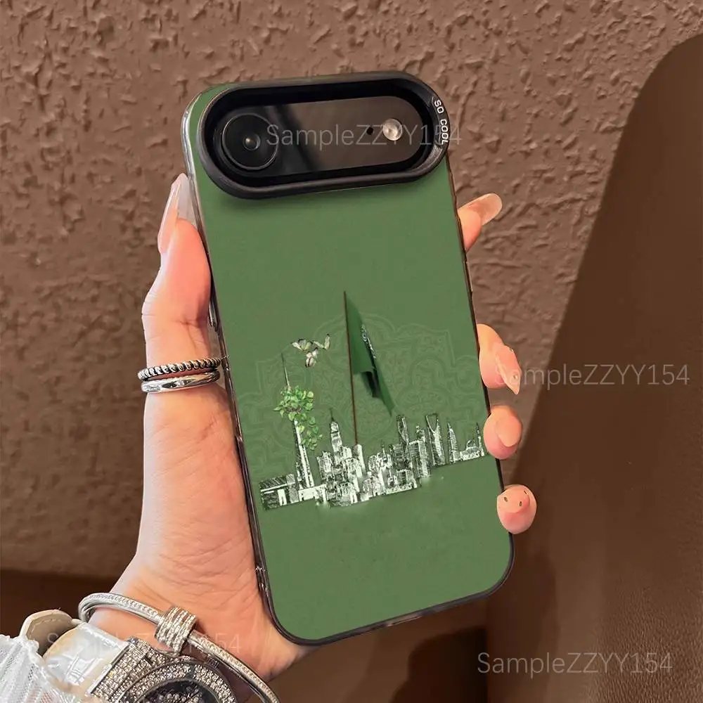 حافظة هاتف بعلم المملكة العربية السعودية لهاتف آيفون 17,16,15,14,13,12,X,8,Pro,Max,Plus,E,SE4,Air,Mini Black IMD Matte #4