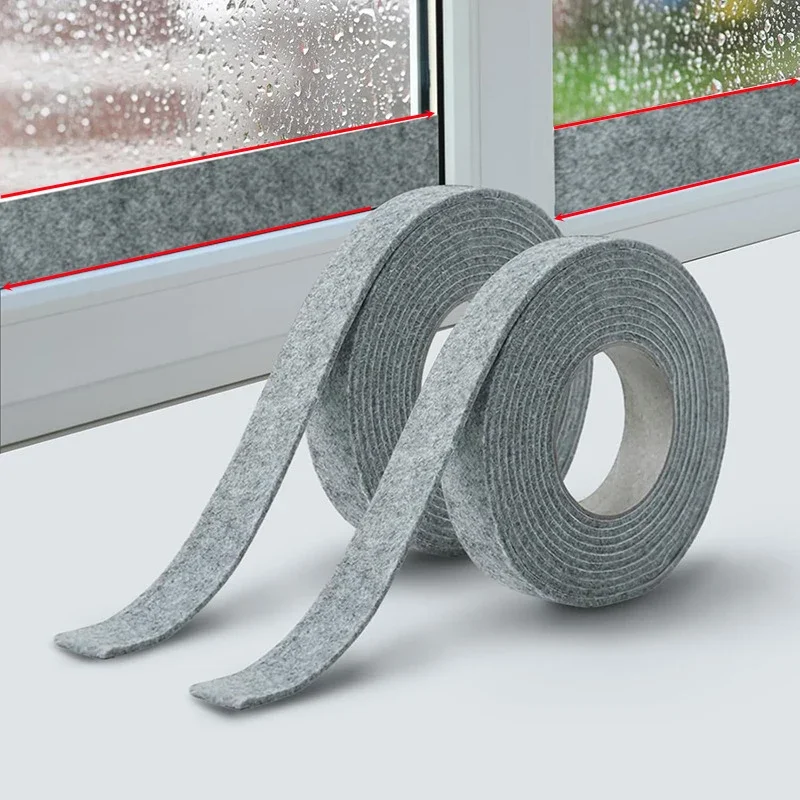 Window Absorbent Pad Thickened Felt Absorbent Tape Winter Window Condensation Droplets Barrier Tape Cuttable Water-proof Sticker