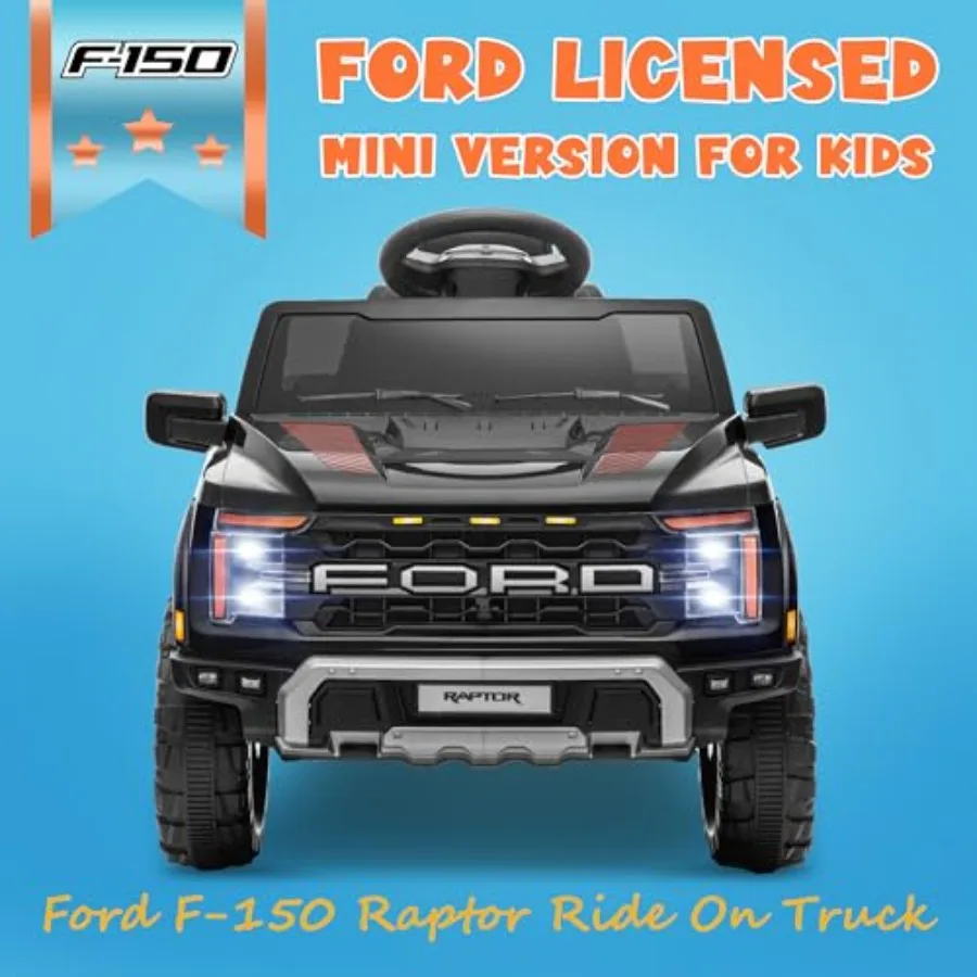 รถบรรทุกเด็กขับได้ 12V, รถยนต์ไฟฟ้าสำหรับเด็กเล็กพร้อมรีโมทคอนโทรล, ของเล่นรถยนต์เด็กขับได้พร้อมไฟ LED, เพลงบลูทูธ, ระบบล็อค